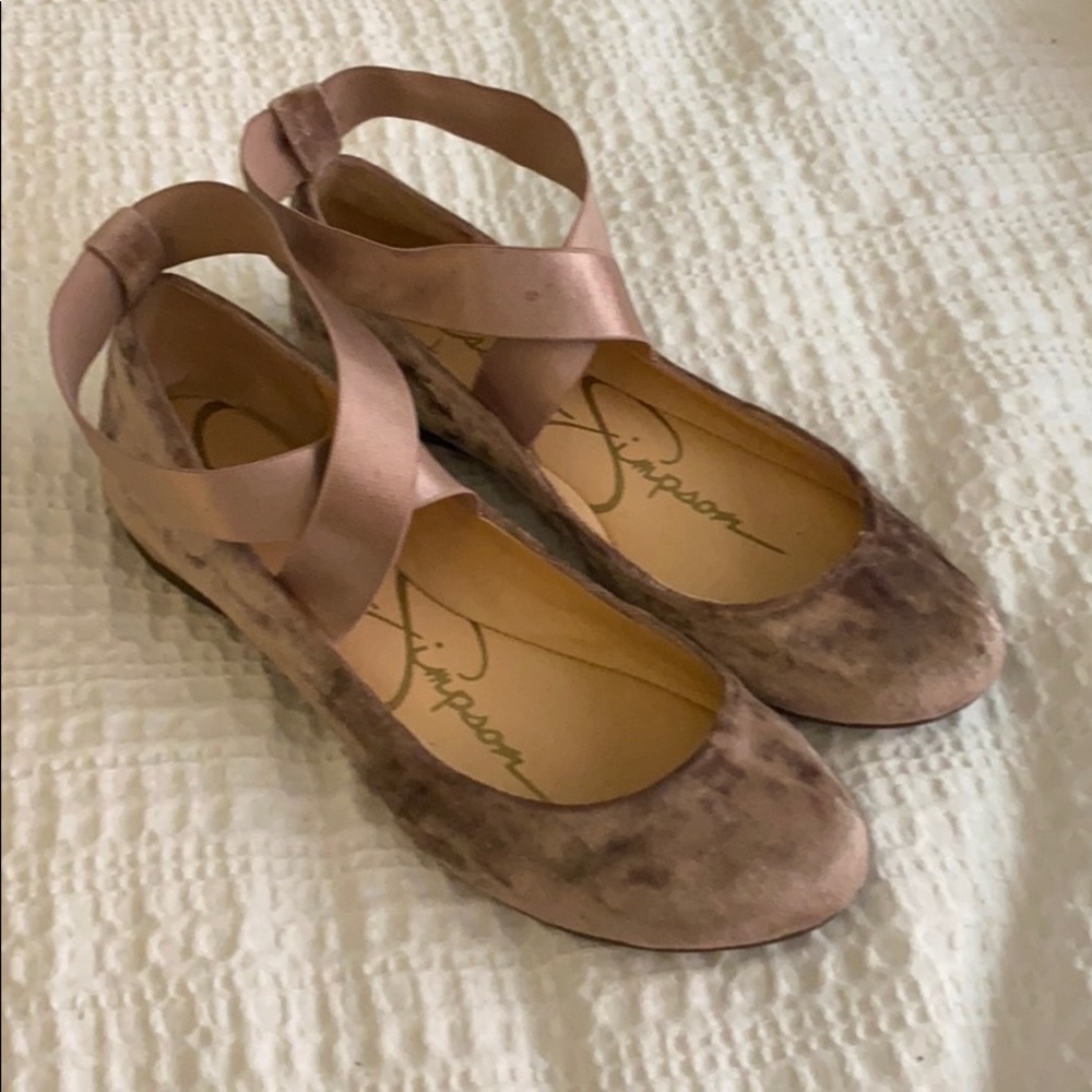 Crushed Velvet Ballet Flats